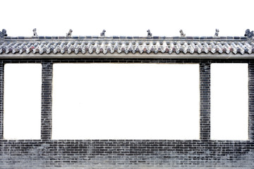 中式围墙背景素材贴图摄影图