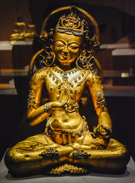 铜镀金金刚萨埵菩萨像