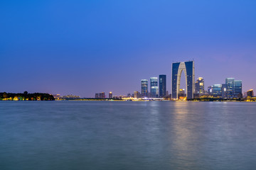 苏州金鸡湖夜景