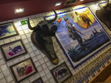 西班牙斗牛展示墙