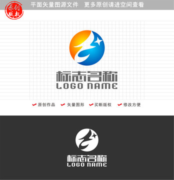 龙形星飞鸟鱼海logo