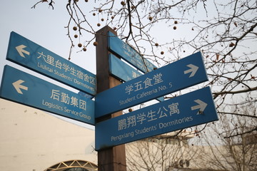 天津大学校园路标