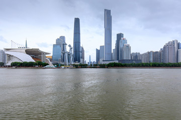 广州珠江新城摩天大楼双子塔