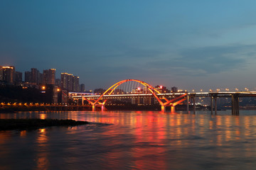 菜园坝长江大桥夜景