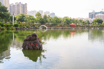 广西钦州梦园广场锦鲤湖