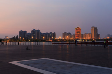 钦州白石湖公园夜景