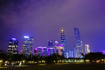 珠江新城灯光夜景
