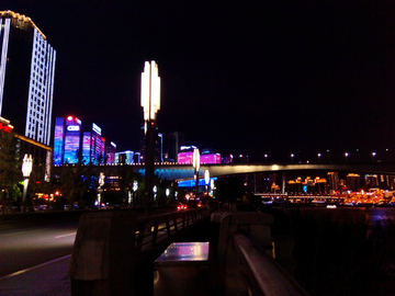 黄花园大桥夜色风景