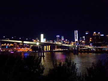 黄花园大桥夜色风景