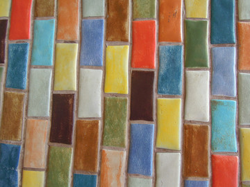 彩色瓷砖背景