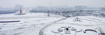 都市雪景