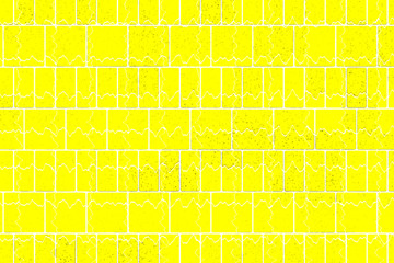 黄色漆砖墙