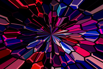 染色玻璃放射状纹理背景