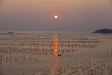 大海日出