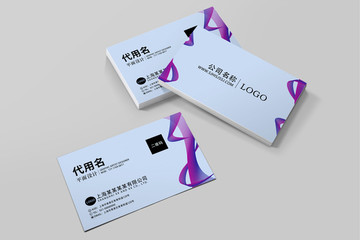 丝带背景企业名片
