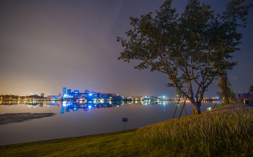 成都天府新区兴隆湖夜景