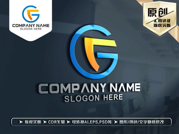 F字母科技电子创意LOGO设计