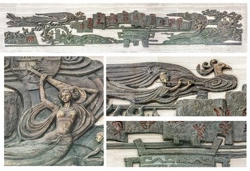 中国古代文化青铜浮雕