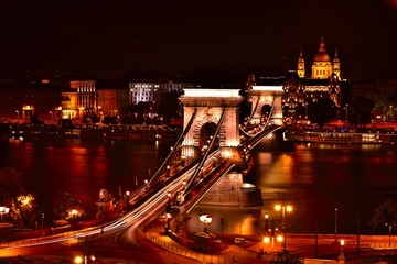 匈牙利布达佩斯多瑙河夜色