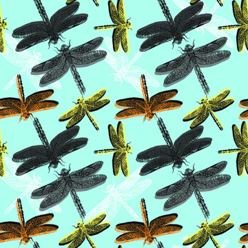 卡通蜻蜓图案设计