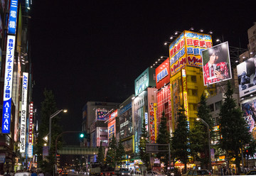 日本街景日本新宿夜景