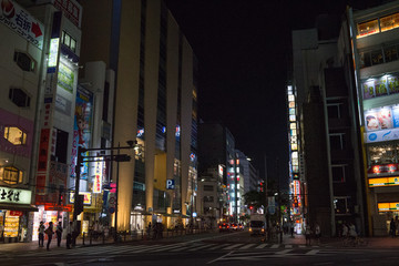 日本街景日本新宿夜景