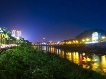 中国河口口岸夜景