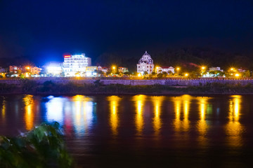 越南老街口岸夜景