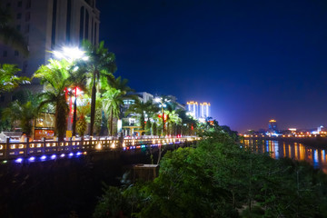 中国河口口岸夜景