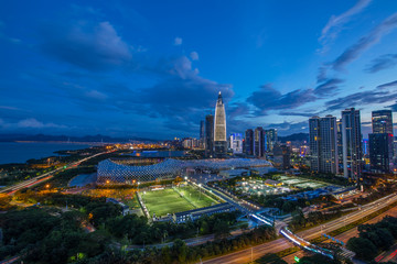 深圳湾体育中心夜景