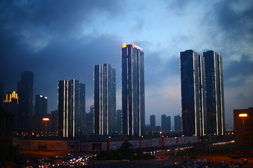 大连港城市夜景