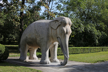 明十三陵神路大象雕塑