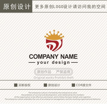 DY字母盾牌王冠logo