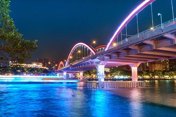 广州解放桥夜景