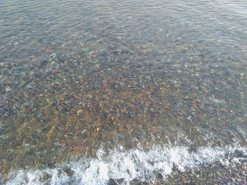 新疆赛里木湖清澈湖水