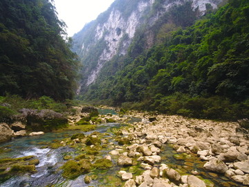 航拍荔波大七孔景区