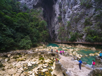 航拍荔波大七孔景区