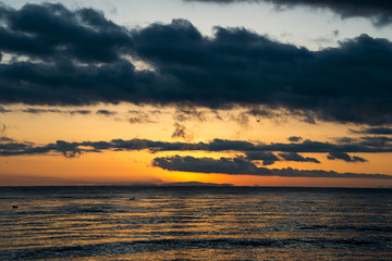 夕阳下的青海湖