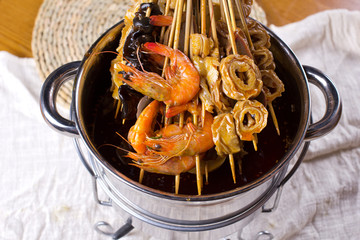 涮锅海鲜串串