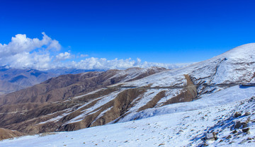 西藏高原雪景