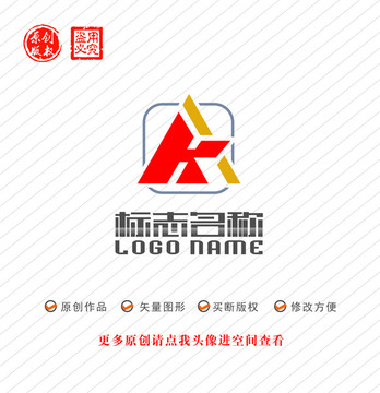 KA字母AK标志科技logo