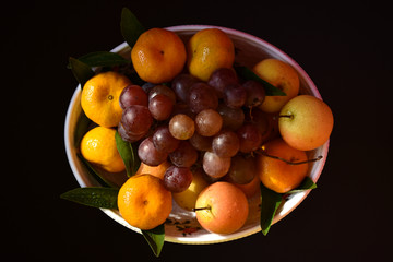 葡萄桔子图片