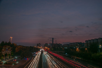 城市夕阳晚霞