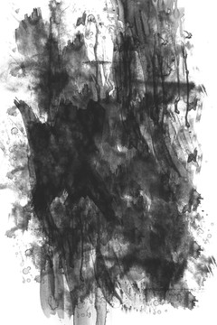 黑白水墨新中式抽象意境装饰画