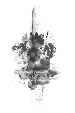 黑白水墨新中式抽象意境装饰画