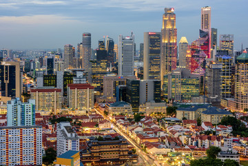 亚洲四小龙新加坡夜景
