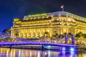 亚洲四小龙新加坡夜景