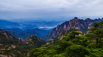 水墨黄山风光