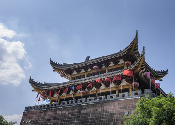 乐山嘉州长卷楼台亭阁