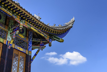 乐山嘉州长卷楼台亭阁